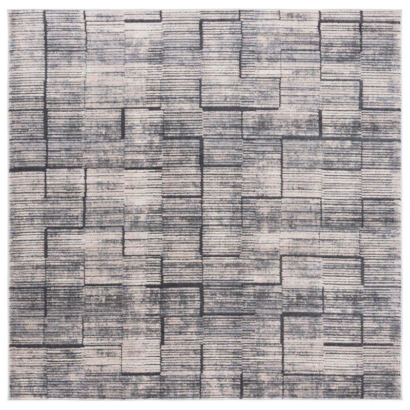 Whisper Performance Abstract Rug, Square 6'7"