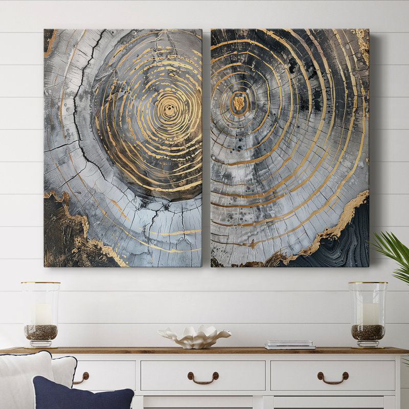 ABSTRACT Series CL XXXVII - Toile tendue avec châssis de qualité supérieure - Prêt à être accroché, H 60 po x l 80 po