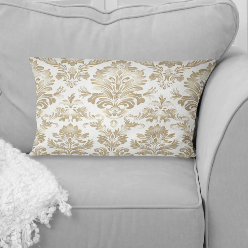 Coussin Beige classique damassé Bliss I - Traditional