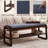  Solid Wood Shoe Bench with Cushion, 2-Tier Entryway Storage Bench-1470296805-1462566187