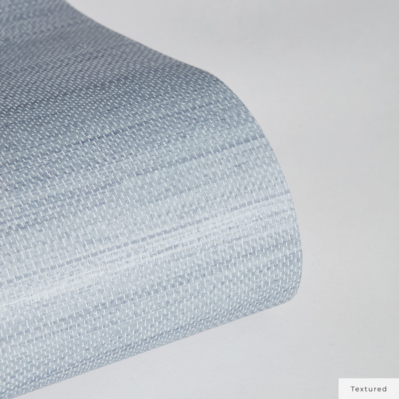 Barayon 33' L x 20.5" W Textured Peel and Stick Wallpaper Roll, Blue