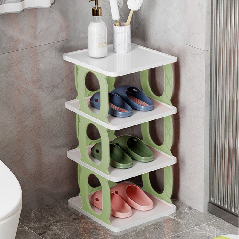 Rack Shoe Organizers For Closet Plastic Shoe Storage Box For Entryway Living Room Sturdy Stackable Sneakers Cabinet Bins
