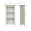 Daris 3 Tier Low Bookcase Shelving Unit. Solid Oak Top. Fully Assembled-1327844142