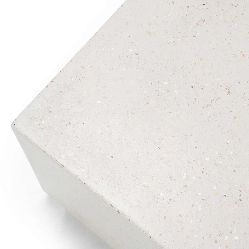Table basse en béton Polly, Blanc