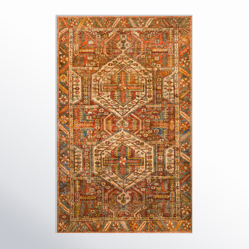 Tapis rouge / rouge Mags, Rectangle 2 pi 6 po x 4 pi