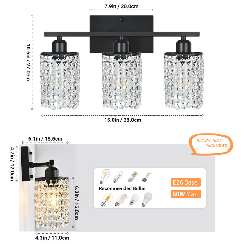 3 - Light Dimmable Vanity Light