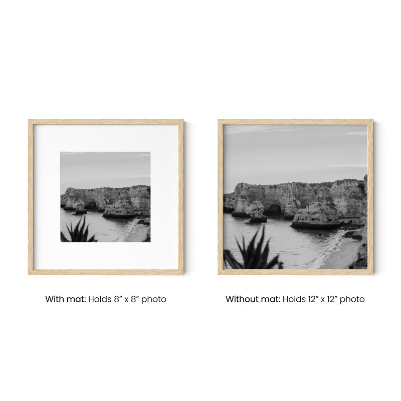 Natural Oak Wood 12x12 Picture Frames Set of 3