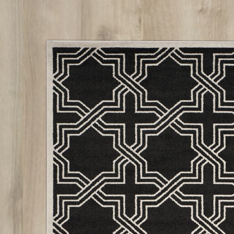 Mclaughlin Geometric Hand Woven Indoor / Outdoor Area Rug, Rectangle 152 x 244 cm