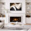 Abstrait brun beige, motif de vagues fluides, images de salon moderne, impression sur toile encadrée-126093116-126093118