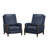 Liauro 32.3" Wide Genuine Leather Manual Recliner With Solid Wood Frame Handrail (Set Of 2)-1155328387