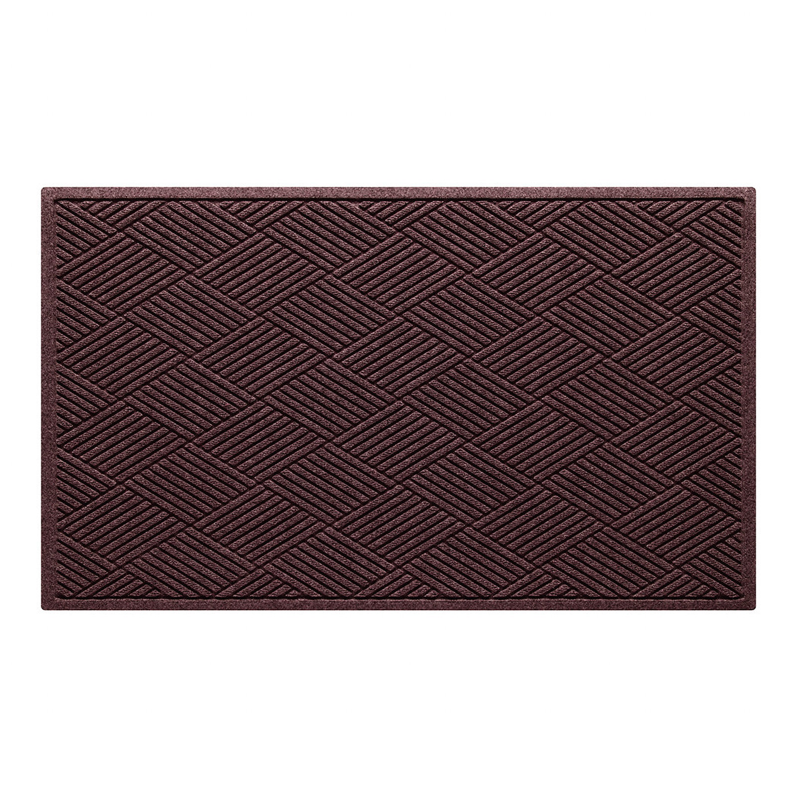 WaterHog Diamonds Non-Slip Doormat, Bordeaux, Rectangle 3' x 4'