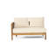 Ensemble de conversation en bois d'acacia avec accents en rotin