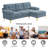 Rhylin 82.7'' Chenille Upholstered Sectional Sofa, Small Comfy Couch with Reversible Chaise for Compact Spaces-436416938