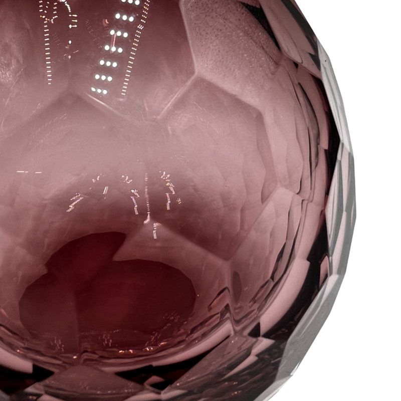 Vase de table en verre fait à la main Affer, Mauve