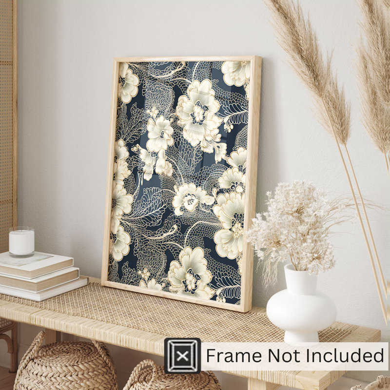 «Floral Victorian Elegance VII», reproduction d'art classique sans cadre, H 30 po x l 20 po