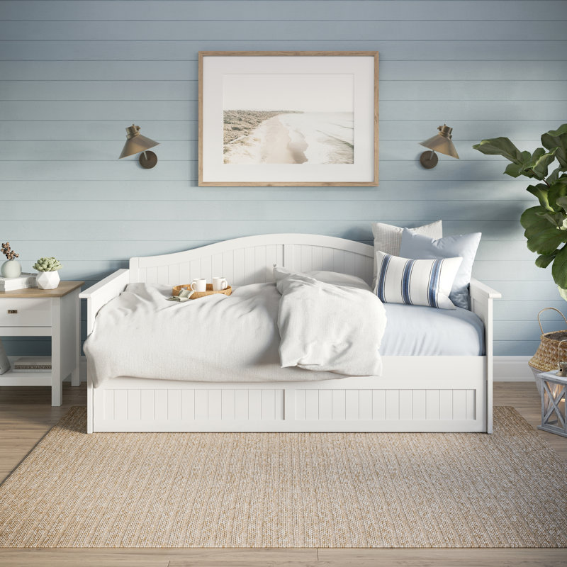 Nantucket Solid Wood Twin Daybed with Twin Trundle, White
