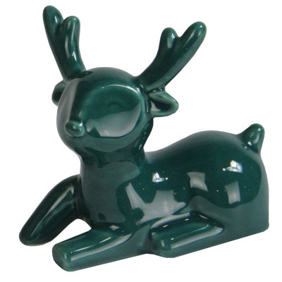 Petite décoration de table en céramique verte 3,5 po