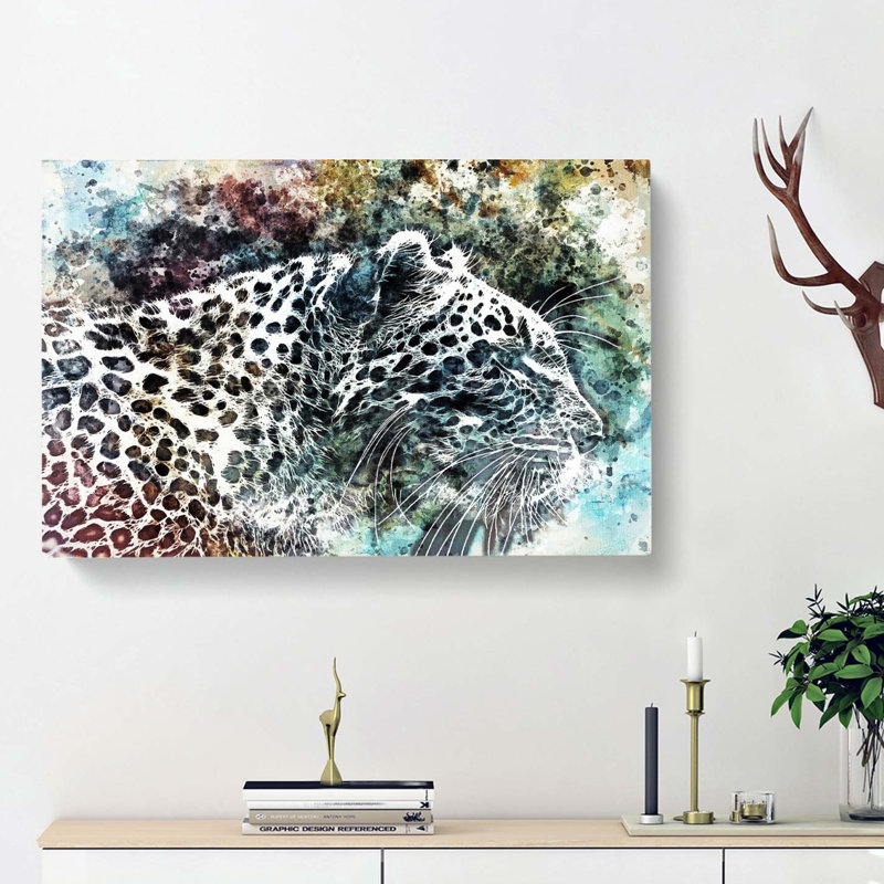 Leopard In Abstract - Wrapped Canvas, 35cm H x 50cm W x 3cm D