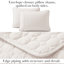Ensemble de courtepointe Southshore Essentials de Southshore Fine Linens, couleur os, en microfibre doublement brossée, grande couette légère brodée avec 2 taies d'oreiller king, king / California king-40261343-40261342
