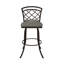 Tabouret pivotant Di Milan en tissu performance texturé avec finition thermolaquée à la main-244384910-244384911-244384883