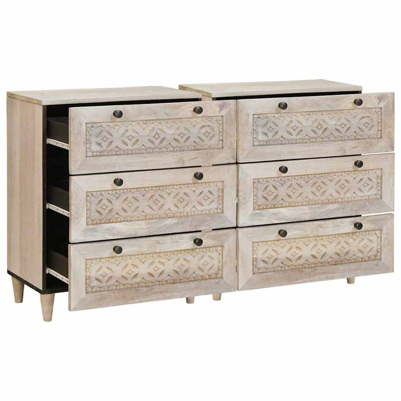 Solid Wood 60cm W Chest of Drawers, White