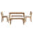 Mavy 5 - Piece Solid Wood Dining Set
