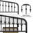 Valor Bed Frames Metal Platform Bed with Headboard-422472768-454352538