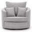 Ted Armchair Swivel Barrel Soft Chair in Cord Fabric-1735195382