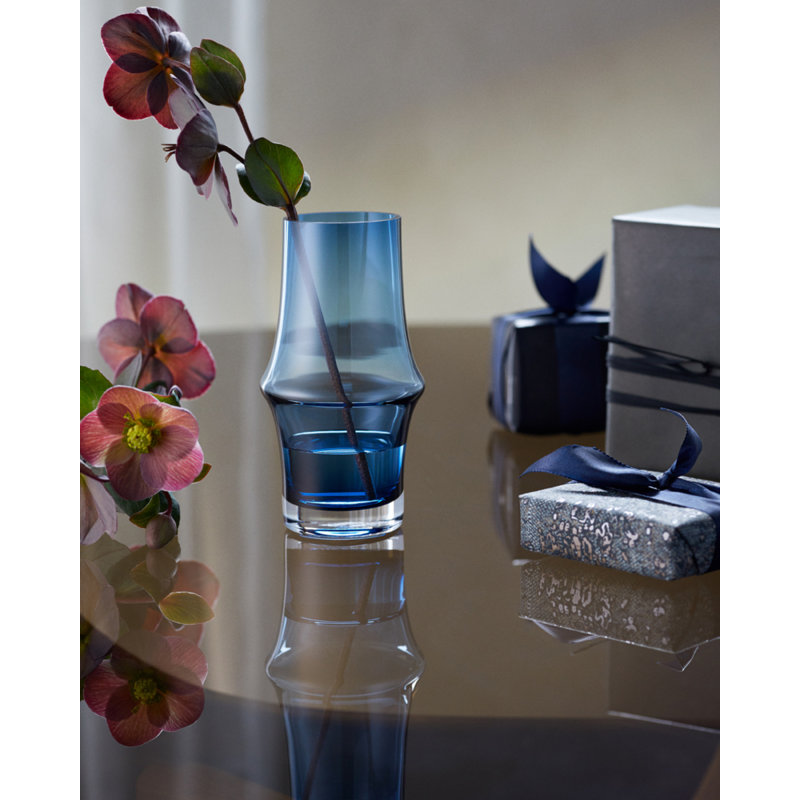 Arc Handmade Glass Table Vase, Dark Blue