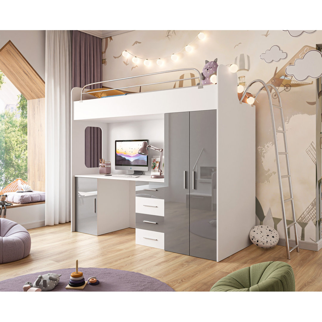 Franck 80 X 200 Cm Loft Bed Bedroom Set