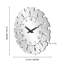 Horloge murale moderne en verre argenté