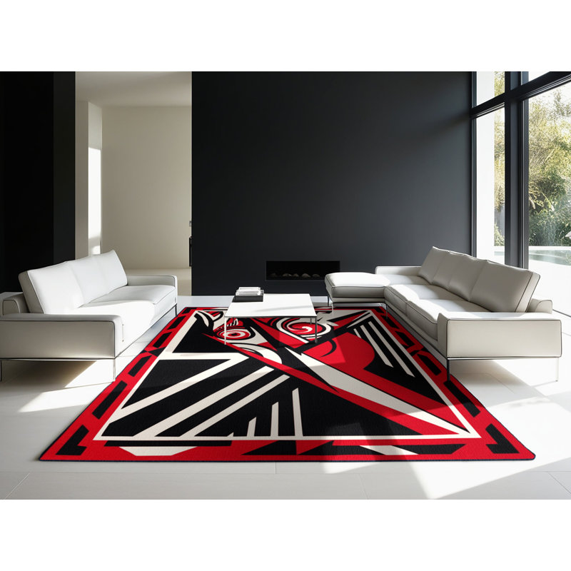 Nightfire Veil Rug, Square 7'
