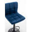 Ensemble de 2 tabourets de bar réglables à hauteur de comptoir Modern Velvet-868914234