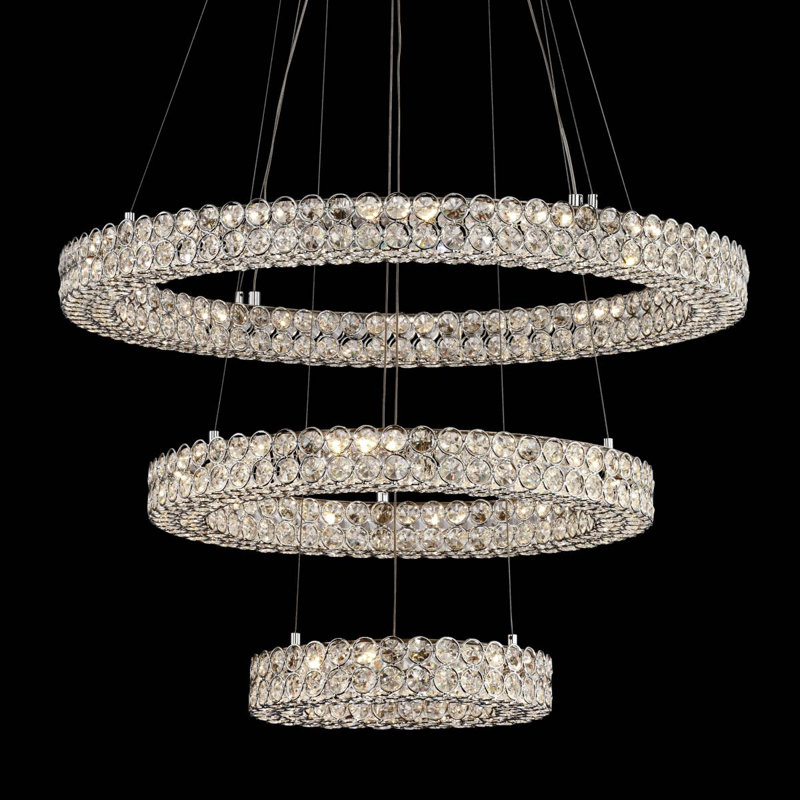 Lustre à del à roulettes 15 lumières unique Cyril