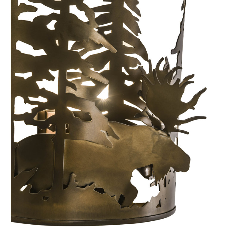 Rustic Lodge Flush Mounted Sconce, Antique Copper