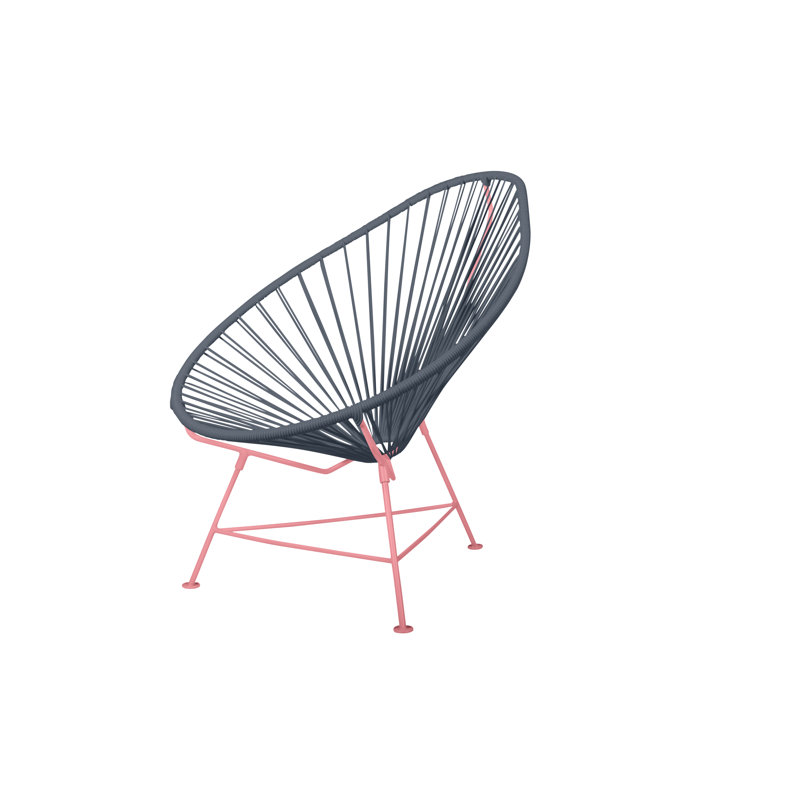 Chaise de jardin, Gris / Corail