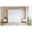 Grand lit escamotable mural avec armoires de rangement sur le dessus - Grand lit escamotable blanc avec mécanisme à double piston