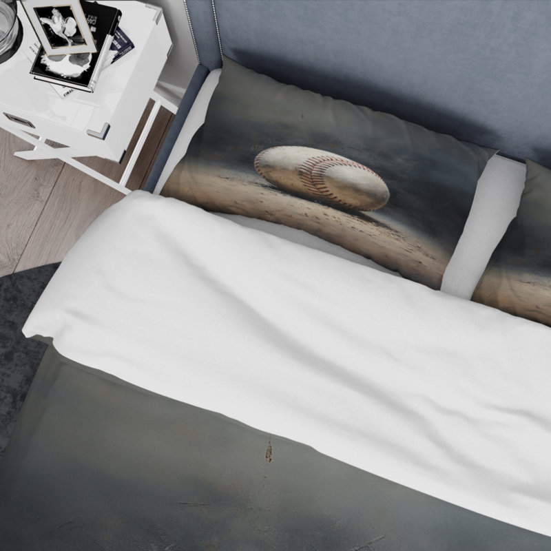 Ensemble de housse de couette en microfibre / polyester Baseball Subtle Strikeout Bedding