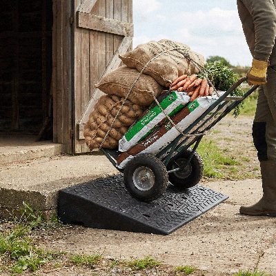 Rampe de bordure en caoutchouc, rampe d'allée de seuil robuste de 6,3 po pour garage