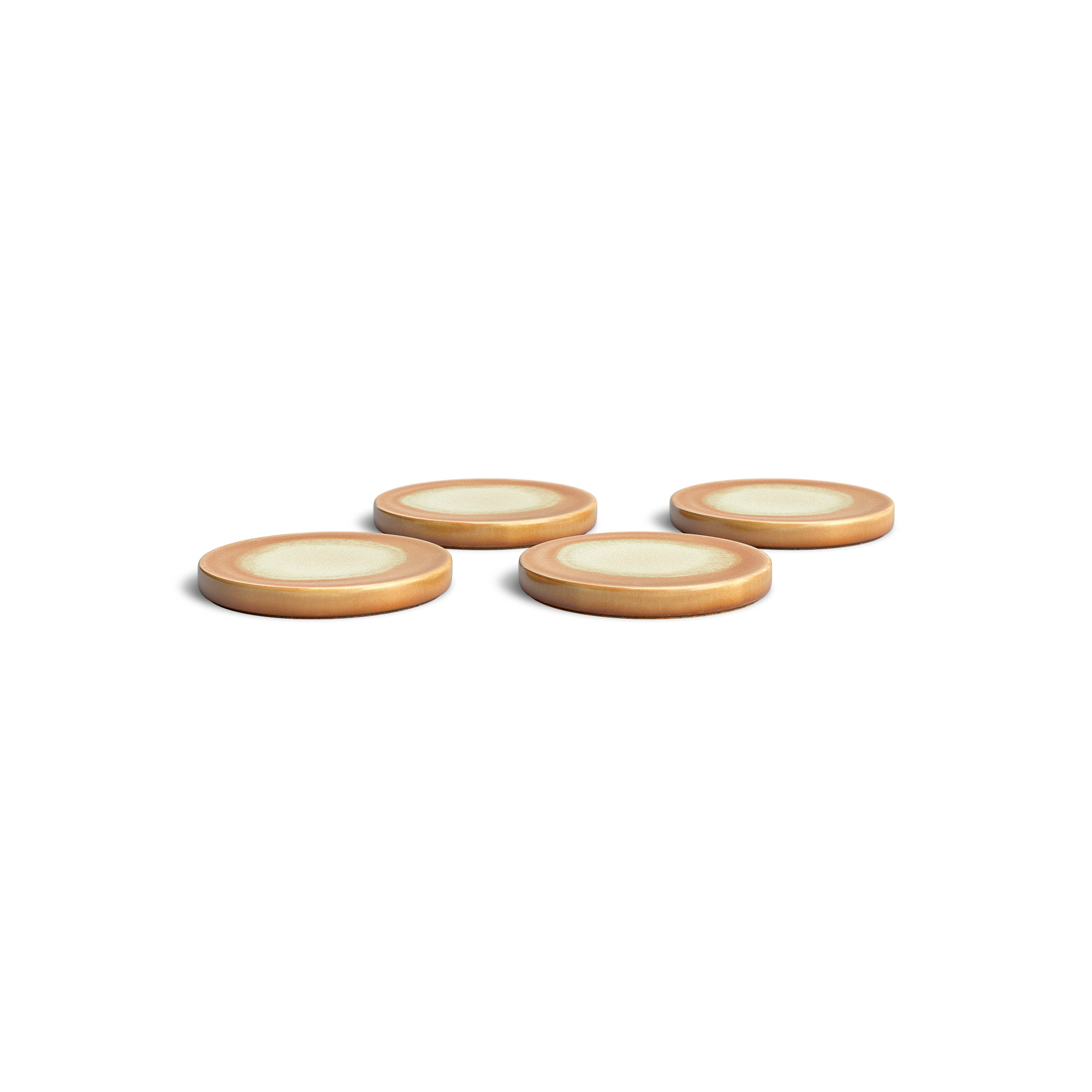 Reactive Glaze Coasters, Terracotta
