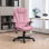 Fauteuil de massage avec vibration en 6 points, rose