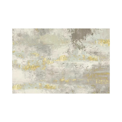 Blooming Day Golden Grey by Marie Elaine Cusson - Wrapped Canvas Painting