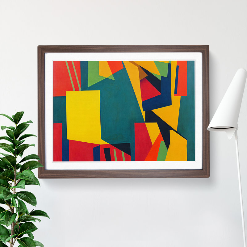 Amazing Modern Abstract - Framed Print, 46cm H x 64cm W x 2cm D, Walnut Framed