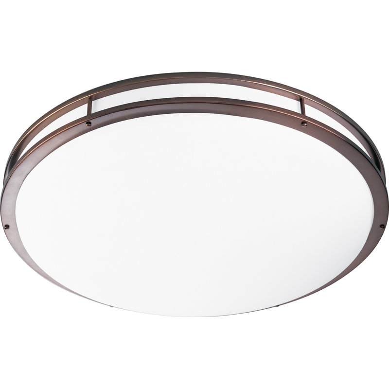 Plafonnier encastré 2 lumières SeanPaul, Bronze urbain, H 4,5 po x l 17,625 po