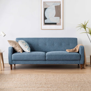 73" Square Arm Sofa, Bluish Grey