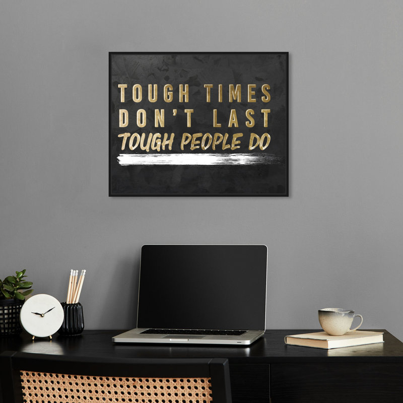 Impression sur toile «Tough People» par Notoriart, Cadre noir, H 17 po x l 21 po