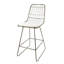 Chic tabourets de comptoir en fer avec coussin en beige doux - deux pièces d'eau - beige, structure