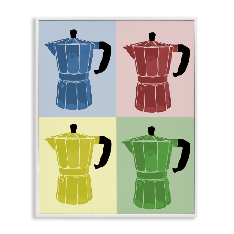  «Coffee Espresso Pop Style», estampe numérique encadrée par Daniela Santiago, H 30 po x l 24 po