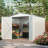 8X6 FT Metal Outdoor Storage Shed, Tool Shed With Pitched Roof Waterproof With Side Window And Lockable Door, Metal Tool Shed For Garden Tool Storage, Everyday Sundries And Bike Storage-123794553