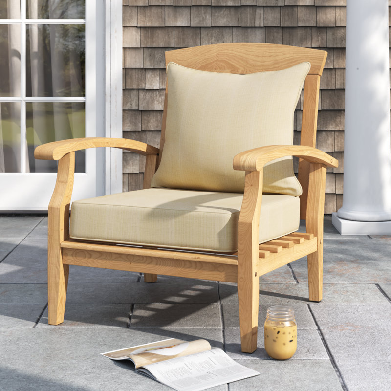 Strasse Desma Indoor/Outdoor Sunbrella Seat/Back Cushion, 5" H x 23" W x 23.5" D, Sunbrella - Dupione Sand